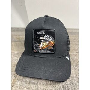 Goorin Animal Farm Trucker Baseball Snapback Hat Cap Big Venom Mamba Snake Black